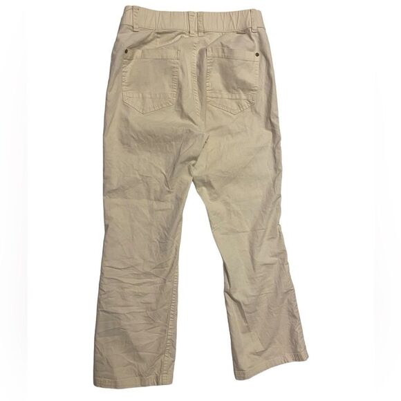 Toad&Co Earthworks Wm’s Sz 6 Khaki Button Fly Kick Flare Casual Pant - Picture 3 of 5